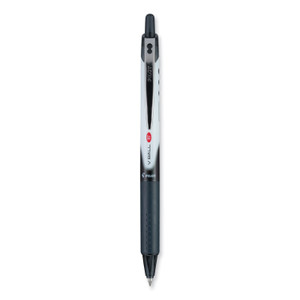 Pilot VBall RT Liquid Ink Rollerball Pen, Retractable, Extra-Fine 0.5 mm, Black Ink, Black/White Barrel