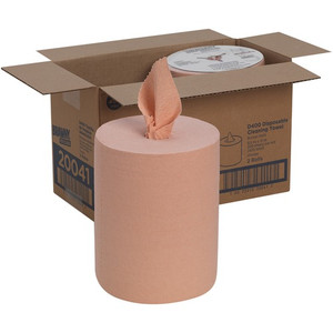 Brawny Professional D400 Disposable Cleaning Towels Refill - 13" Width x 9.90" Length - 200 Sheets/Roll - Orange