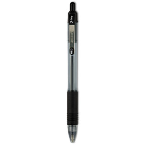 Zebra Z-Grip Ballpoint Pen, Retractable, Medium 1 mm, Black Ink, Clear Barrel, 12/Pack (ZEB22210) View Product Image