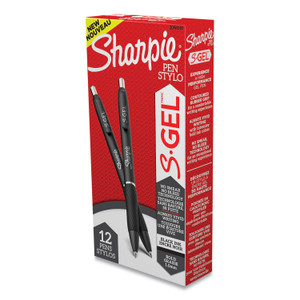 Sharpie S-Gel S-Gel High-Performance Gel Pen, Retractable, Bold 1 mm, Black Ink, Black Barrel, Dozen (SAN2096149) View Product Image