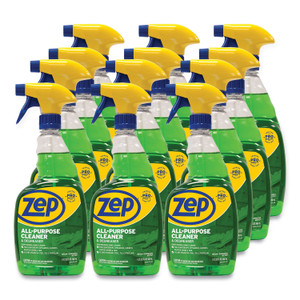 Zep Commercial All-Purpose Cleaner and Degreaser, Fresh Scent, 32 oz Spray Bottle, 12/Carton