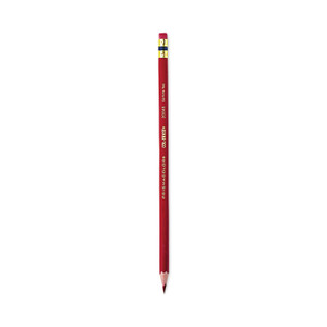 Prismacolor Col-Erase Pencil with Eraser, 0.7 mm, 2B, Carmine Red Lead, Carmine Red Barrel, Dozen