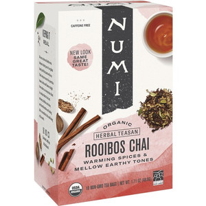 Numi Organic Rooibos Chai Black Tea Bag - Black Tea - 18 Teabag