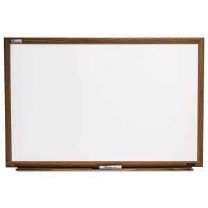 AbilityOne 7110016305156, SKILCRAFT Melamine Dry Erase White Board, 48" x 36", White Surface, Natural Oak Frame