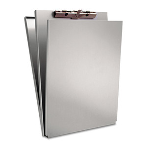 Saunders A-Holder Aluminum Form Holder, 0.5" Clip Capacity, Holds 8.5 x 11 Sheets, Silver (SAU10017) View Product Image