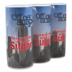 Office Snax Reclosable Canister of Sugar, 20 oz, 3/Pack (OFX00019G) View Product Image