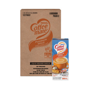 Coffee mate Liquid Coffee Creamer, Pumpkin Spice, 0.38 oz Mini Cups, 50/Box, 4 Boxes/Carton, 200 Total/Carton (NES75520CT) View Product Image