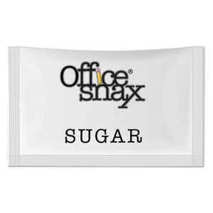 Office Snax Premeasured Single-Serve Sugar, 0.08 oz Packet, 1,200/Carton