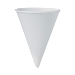 SOLO Cone Water Cups, Cold, Paper, 4 oz, White, 200/Pack (SCC4BR) View Product Image