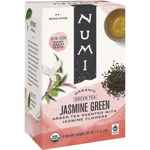 Numi Organic Jasmine Green Tea Bag - Green Tea - 18 Teabag