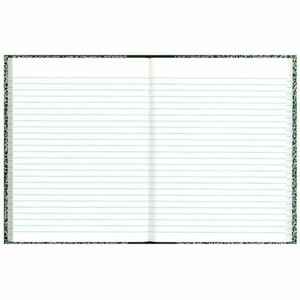 Rediform Center Sewn Lab Notebook - 96 Sheets - Sewn - 7 1/8" x 10 1/8" Sheet Size - White Paper - Green Marble Cover