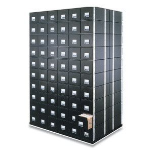 Bankers Box STAXONSTEEL Maximum Space-Saving Storage Drawers, Letter Files, 14" x 25.5" x 11.13", Black, 6/Carton