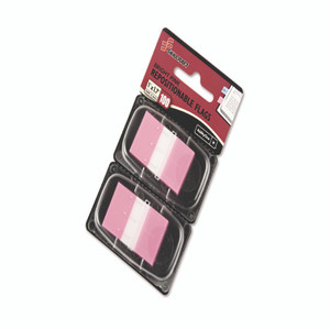 AbilityOne 7510013991153, SKILCRAFT Page Flags, 1 x 1.75, Bright Pink, 50 Flags/Dispenser, 2 Dispensers/Pack00/Pack