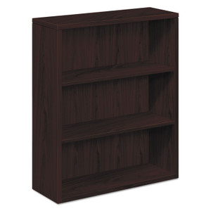 HON 10500 Series Laminate Bookcase, Three-Shelf, 36w x 13.13d x 43.38h, Mahogany View Product Image