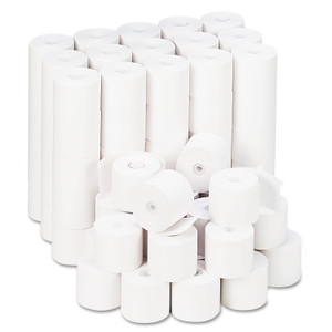 Universal Impact and Inkjet Print Bond Paper Rolls, 0.5" Core, 2.25" x 165 ft, White, 100/Carton