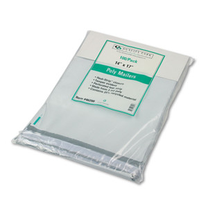 Quality Park Redi-Strip Poly Mailer, #5 1/2, Square Flap with Perforated Strip, Redi-Strip Adhesive Closure, 14 x 17, White, 100/Pack