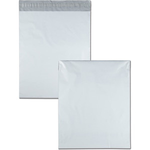 Quality Park White Poly Mailing Envelopes - Catalog - 14" Width x 17" Length - Self-sealing - White - Polypropylene