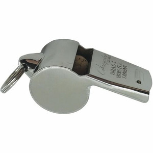 Champion Sports Heavyweight Metal Whistle - Silver