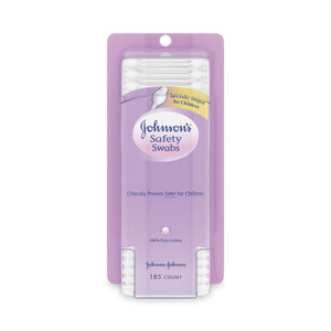 Johnson & Johnson Pure Cotton Swabs, Safety Swabs, 185/Pack (JOJ002948) View Product Image