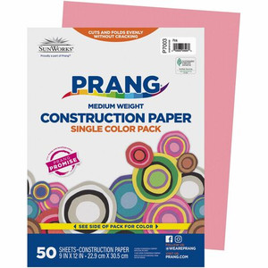 Prang Construction Paper - Multipurpose - 12" Width x 9" Length - Pink - Groundwood
