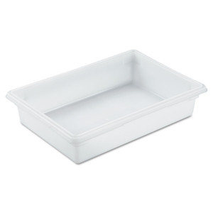 Rubbermaid Commercial Food/Tote Boxes, 8.5 gal, 26 x 18 x 6, White, Plastic