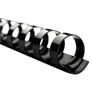 GBC CombBind Standard Spines, 1" Diameter, 225 Sheet Capacity, Black, 100/Box (GBC4000118) View Product Image