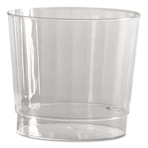 WNA Classic Crystal Plastic Tumblers, 9 oz, Clear, Fluted, Rocks Squat, 20/Pack, 12 Packs/Carton (WNACCR9240) View Product Image