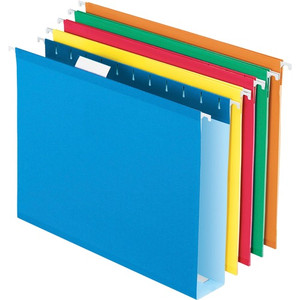 Pendaflex Letter Recycled Hanging Folder - 2" Folder Capacity - 8 1/2" x 11" - 1 Internal Pocket(s) - Pressboard - Assorted