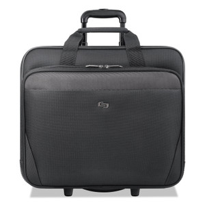 Solo Classic Rolling Case, Fits Devices Up to 17.3", Polyester, 16.75 x 7 x 14.38, Black