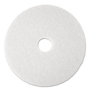 3M Low-Speed Super Polishing Floor Pads 4100, 17" Diameter, White, 5/Carton (MMM08481) View Product Image