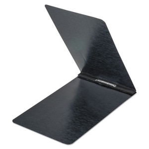 Oxford Pressboard Report Cover with Reinforced Top Hinge, Two-Prong Metal Fastener, 2" Capacity, 8.5 x 14, Black/Black