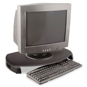Kantek CRT/LCD Stand with Keyboard Storage, 23" x 13.25" x 3", Black, Supports 80 lbs