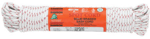 Samson Rope Cotton Core Sash Cord  200 Lb Capacity  100 Ft  Cotton  White (650-004016001060) View Product Image