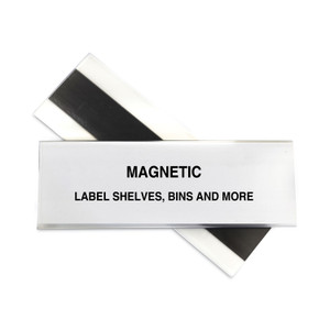 C-Line Magnetic Shelf/Bin Label Holders - 2" Width x 6" Length - (CLI87247)