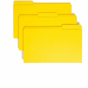 Smead Colored 1/3 Tab Cut Legal Recycled Top Tab File Folder - 8 1/2" x 14" - 3/4" Expansion - Top Tab Location - Assorted Tab Position - 11 pt. - (SMD17934)