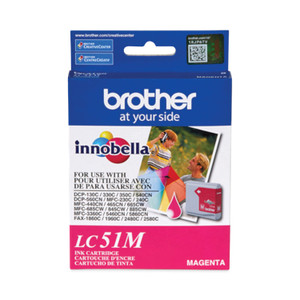 Brother LC51M Innobella Ink, 400 Page-Yield, Magenta (BRTLC51M) View Product Image