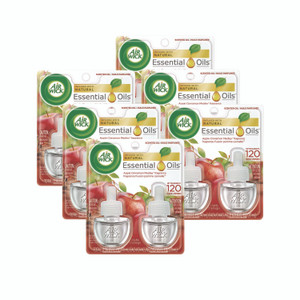 Air Wick Scented Oil Refill, 0.67 oz, Apple Cinnamon Medley, 2/Pack, 6 Packs/Carton