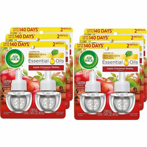 Air Wick Scented Oil Warmer Refill - Oil - 0.7 fl oz (0 quart) - Apple Cinnamon Medley - 60 Day - 6 / Carton - (RAC80420CT)
