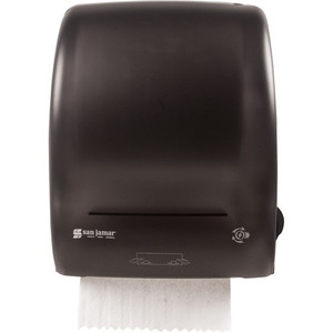 San Jamar Simplicity Essence Roll Towel Dispenser - Touchless Dispenser - 1 x Roll - 15.1" Height x 12.4" Width x 9.3" Depth - Black Pearl - Easy-to-load