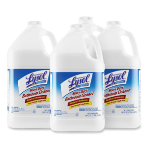 Professional LYSOL Brand Disinfectant Heavy-Duty Bathroom Cleaner Concentrate, Fresh Lime, 1 gal Bottle, 4/Carton