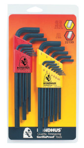 Inch/Mm Hex L-Wrench Setw/12137 & 1 (116-22199) Inch/Mm Hex L-Wrench Setw/12137 & 1 (116-22199)