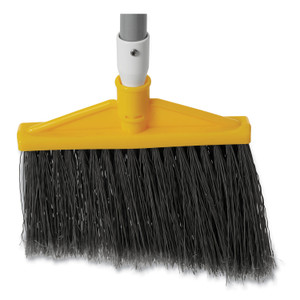 Rubbermaid Commercial Angled Large Broom, 48.78" Handle, Silver/Gray