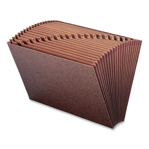 Smead TUFF Expanding Open-Top Stadium File, 21 Sections, 1/21-Cut Tabs, Legal Size, Redrope