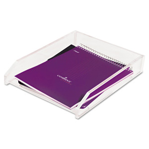Kantek Clear Acrylic Letter Tray, 1 Section, Letter Size Files, 10.5" x 13.75" x 2.5", Clear (KTKAD10) View Product Image