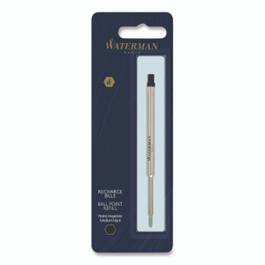 Waterman Refill for Waterman Ballpoint Pens, Medium Conical Tip, Black Ink