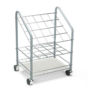 Safco Wire Roll/Files, 20 Compartments, 18w x 12.75d x 24.5h, Gray