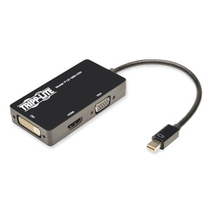Tripp Lite Keyspan Mini DisplayPort to VGA/DVI/HDMI All-in-One Adapter/Converter, Thunderbolt 1 and 2, 6" (TRPP13706NHDV) View Product Image