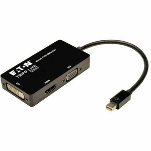 Tripp Lite series Mini DP to VGA/DVI/HDMI Adapter/Converter - 6" DVI/HDMI/Mini DisplayPort/VGA A/V Cable for Audio/Video Device, Monitor, Tablet, MacBook Air - First End: 1 x Mini DisplayPort Digital Audio/Video
