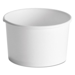 Chinet Squat Paper Food Container, Streetside Design, 8-10 oz, White, 50/Pack, 20/Carton (HUH71037) View Product Image