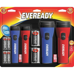 Eveready Battery Co Inc LED Flashlight Combo, 3-47/50"x2-19/25"x6-1/5", 16/CT, AST (EVEEVM5511SCT) View Product Image